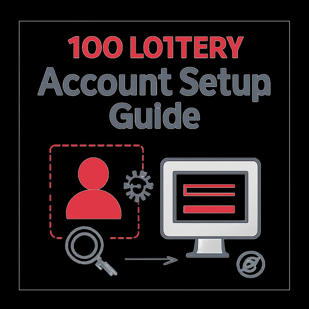 An educational diagram detailing the setup process for a 100 Lottery account.