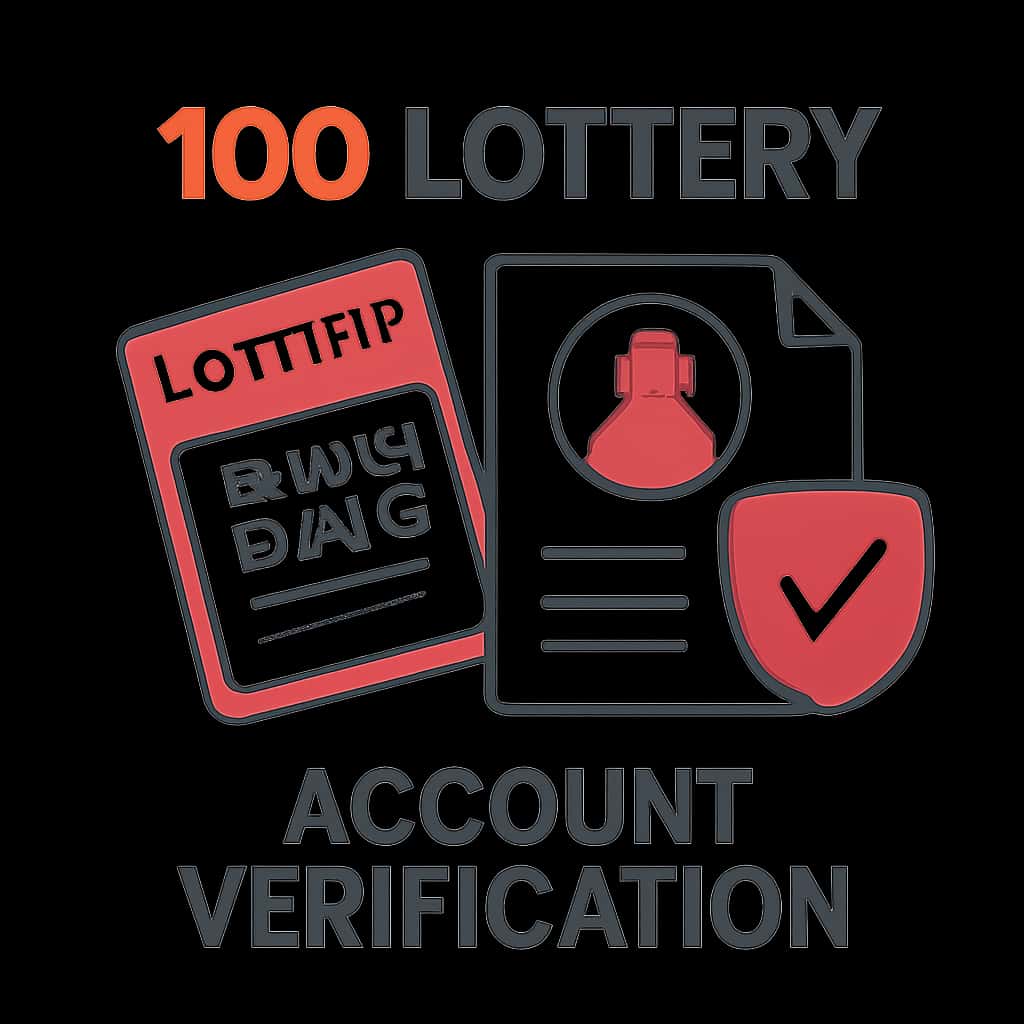 Diagram illustrating the verification steps for 100 Lottery accounts.