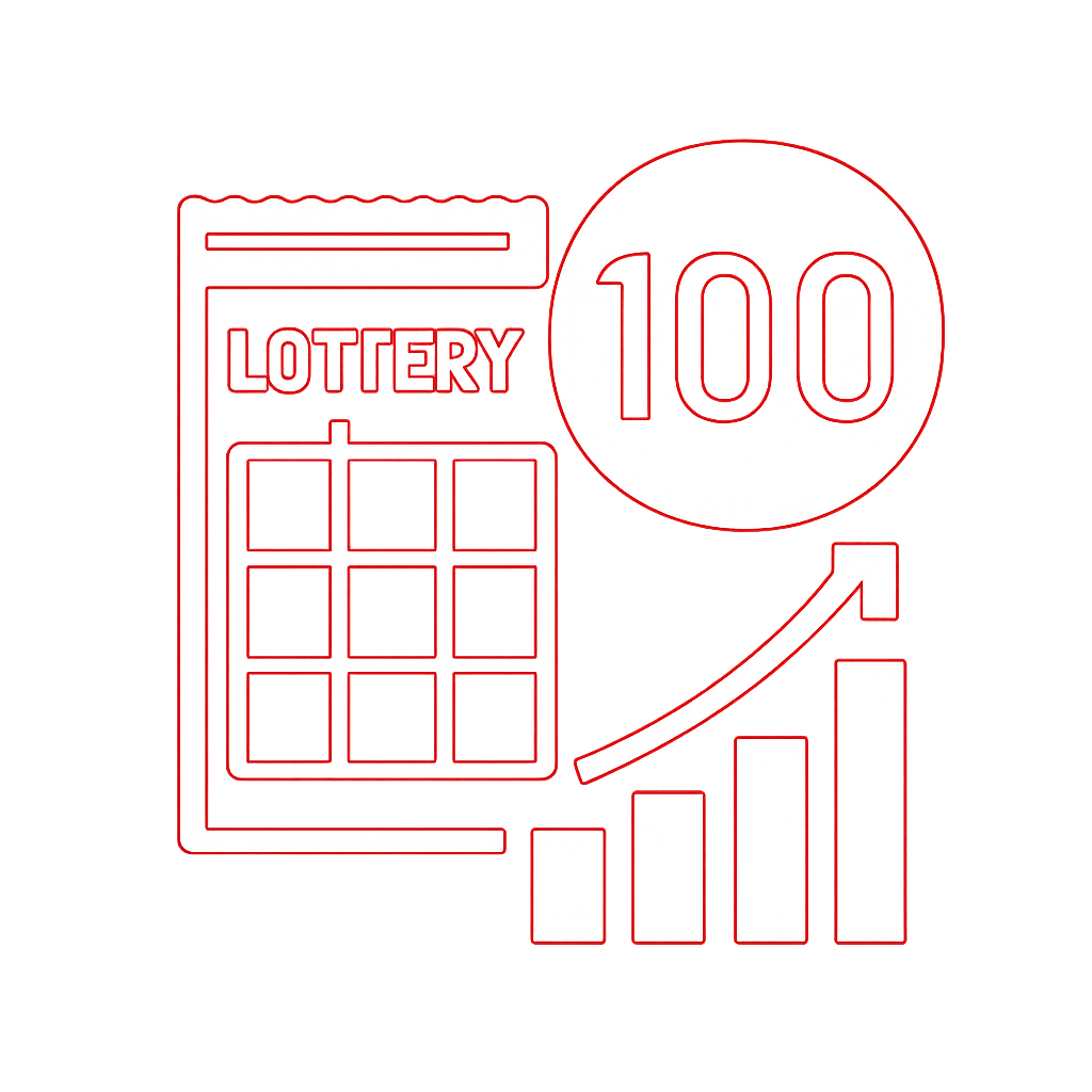 A badge symbolizing guidance for 100 Lottery.