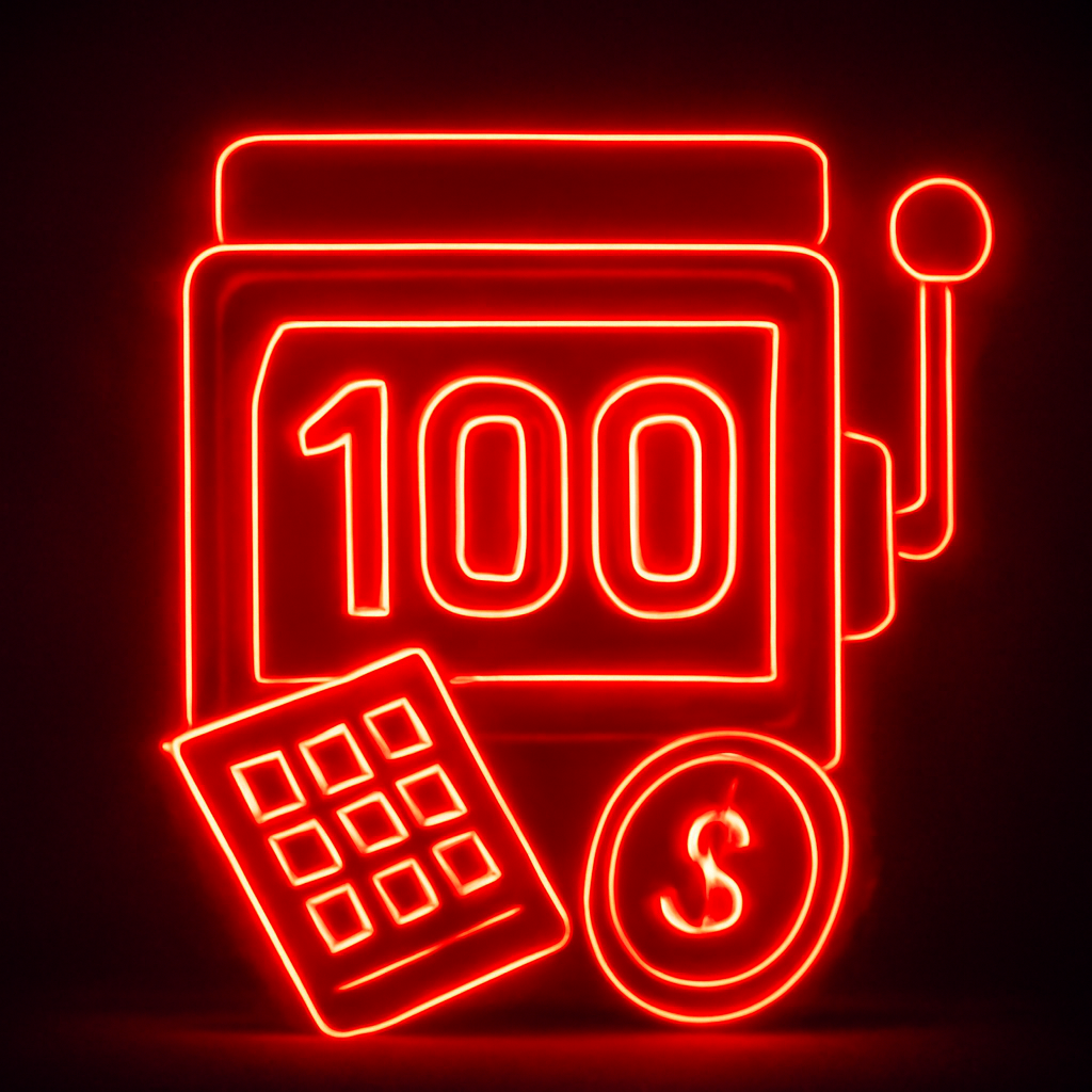 A badge symbolizing guidance for 100 Lottery.