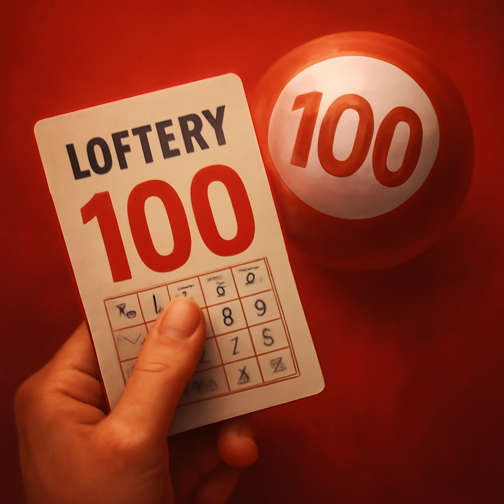 A badge symbolizing guidance for 100 Lottery.