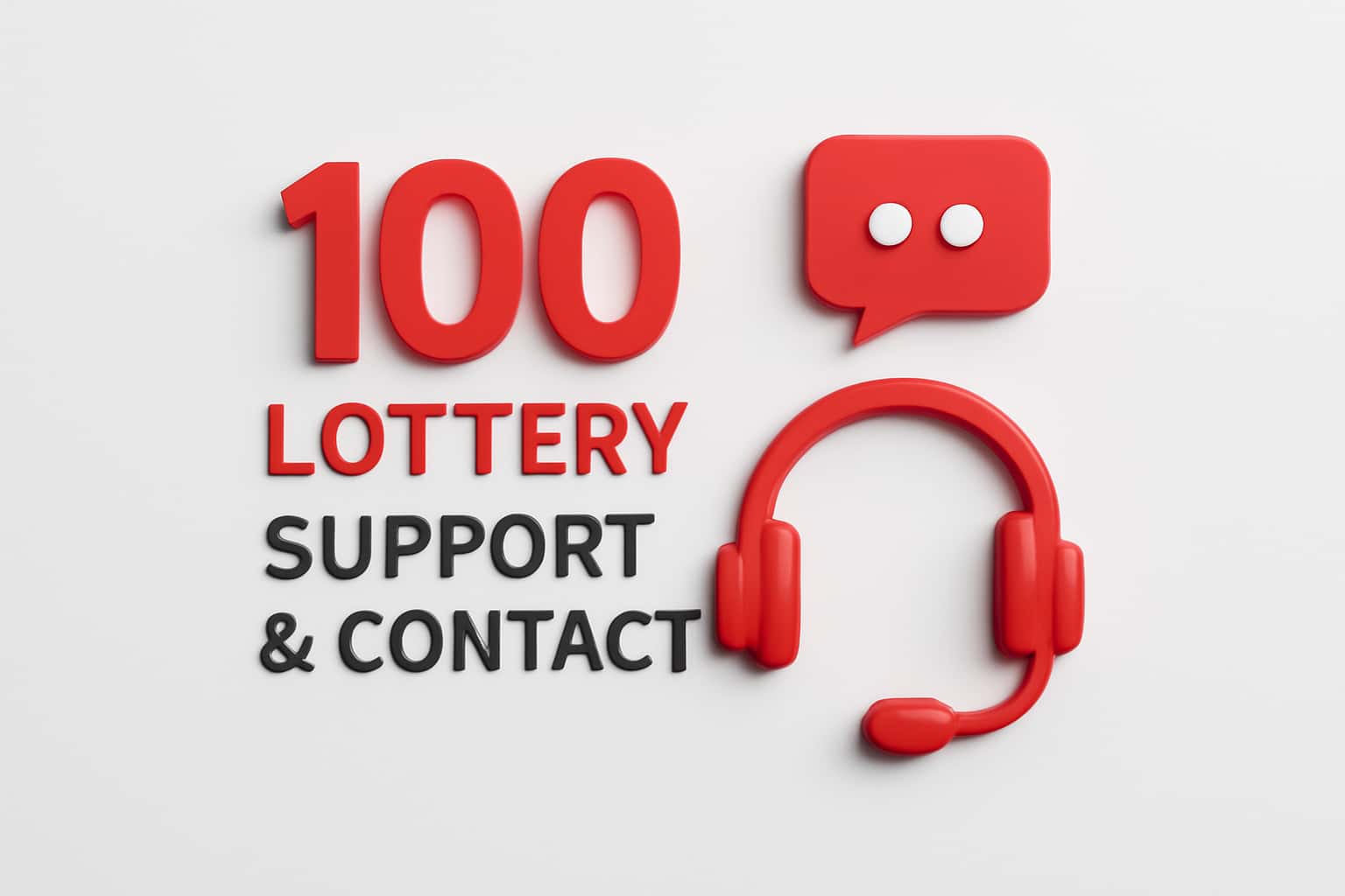 100 Lottery Support & Contact Interface