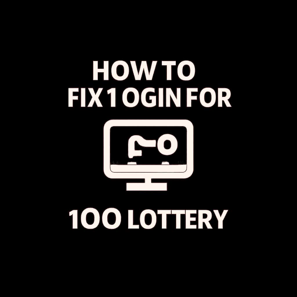 A badge representing login assistance for 100 Lottery.