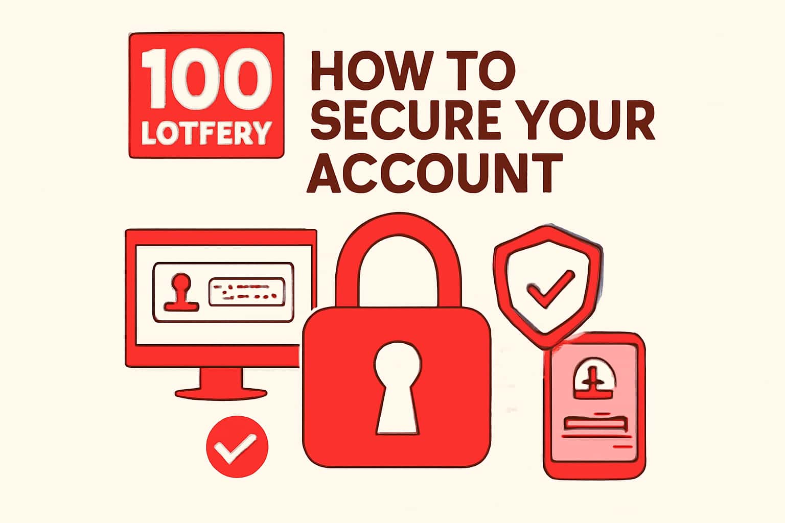 An informative visual guide illustrating how to secure your 100 Lottery account.