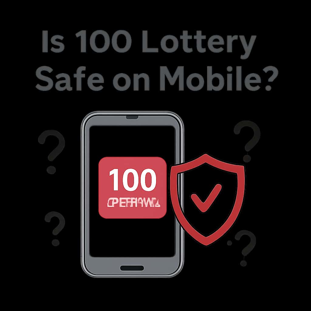 An educational diagram explaining mobile safety features of 100 Lottery.