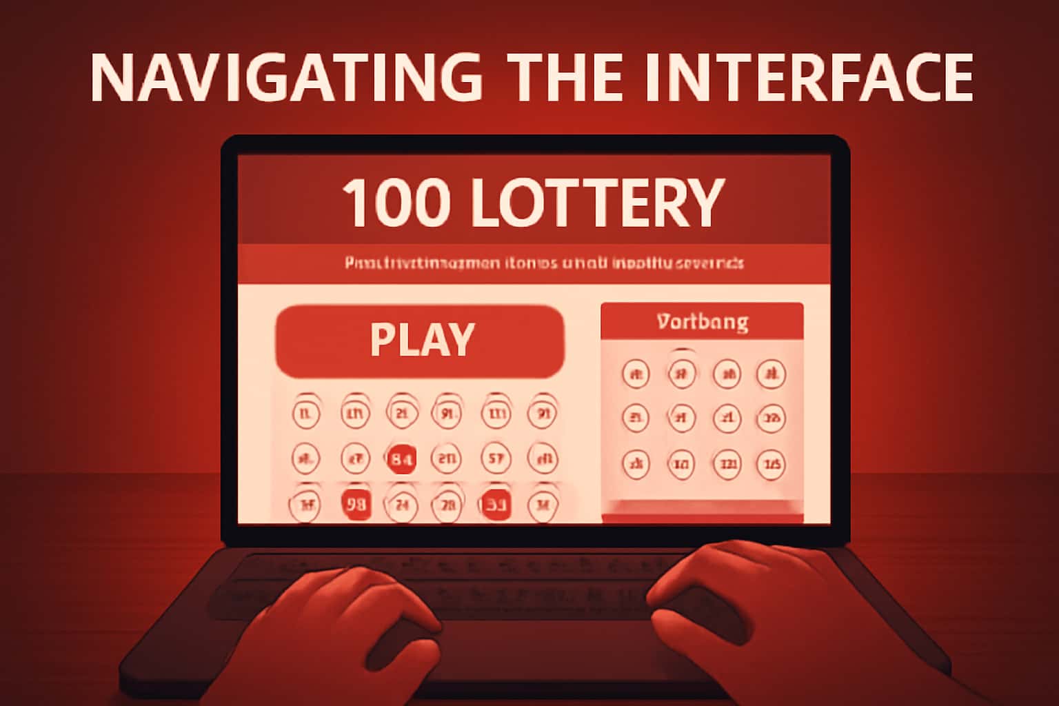 An informative graphic depicting the 100 Lottery Interface with the title prominently displayed.