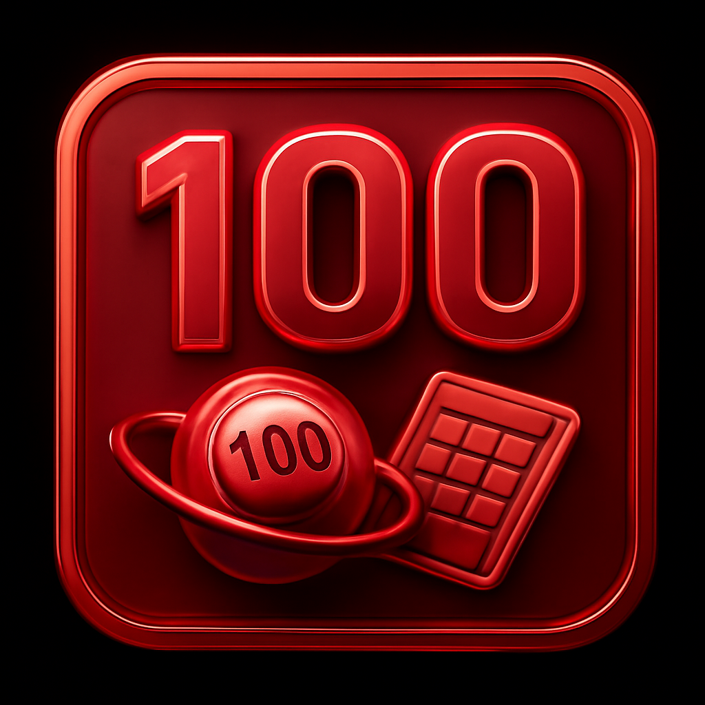 A badge symbolizing guidance for 100 Lottery.