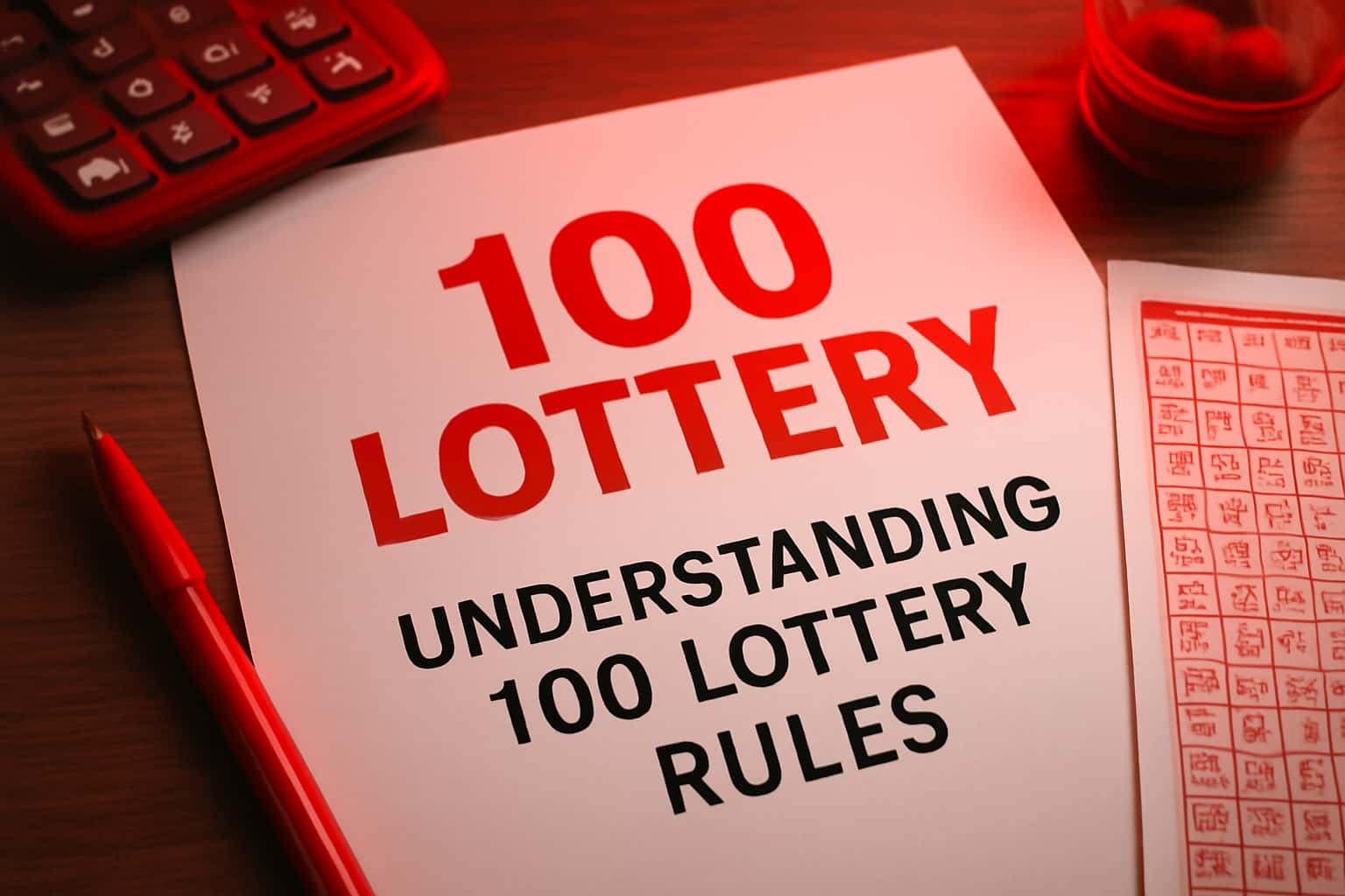 Informational scene about understanding 100 Lottery rules.