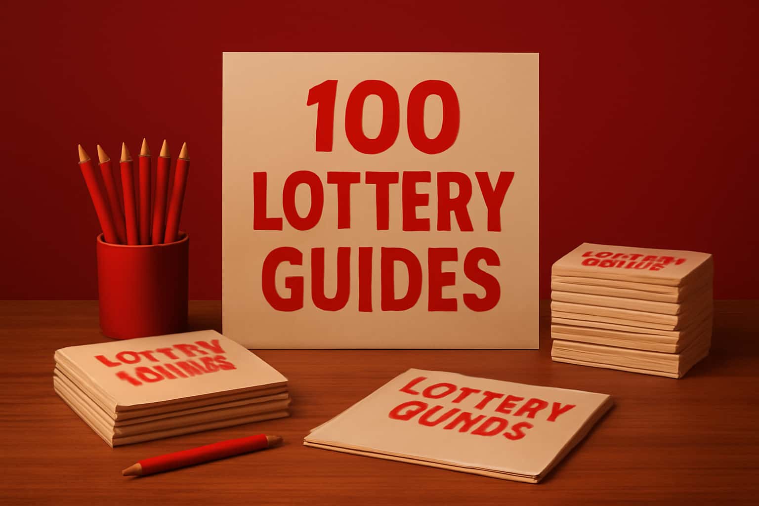 An informational representation of 100 Lottery Guides.